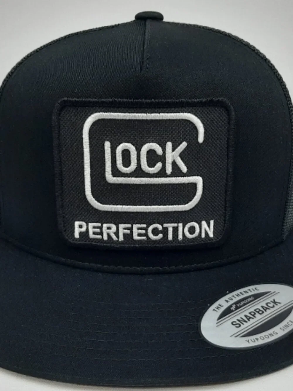 Glock Embroidered Patch Flat Bill Hat Cap Mesh Snapback Trucker